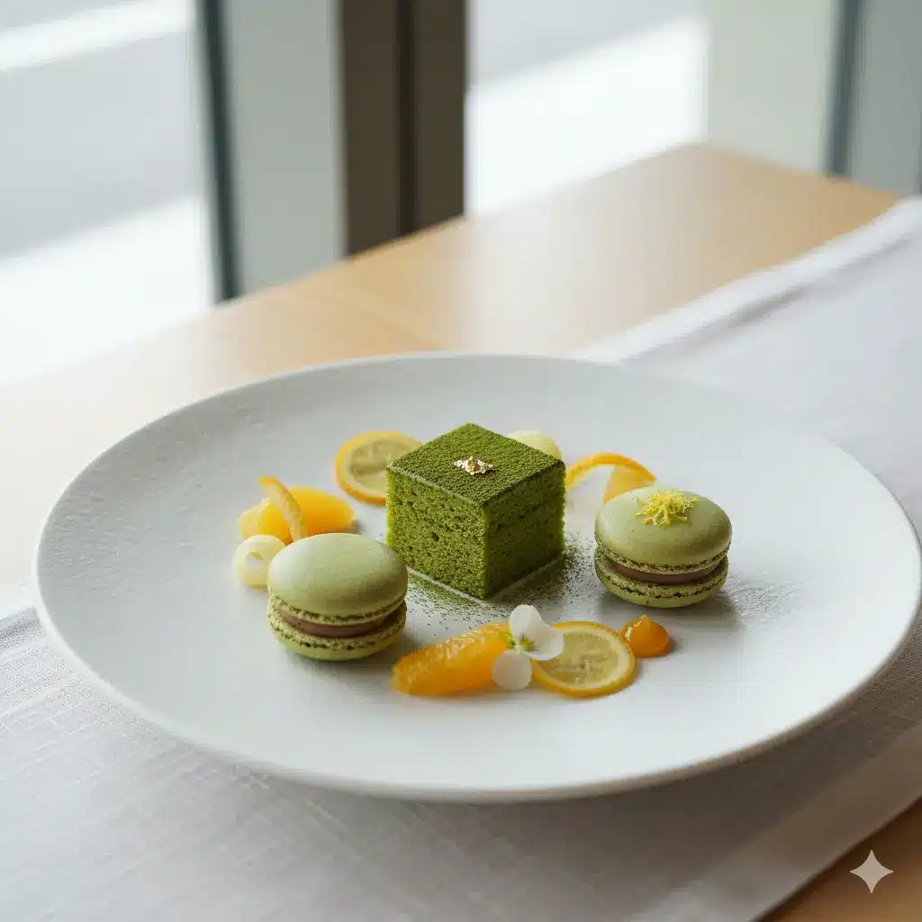 matcha and citrus elements