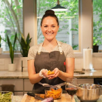 a chef cooking vegan food