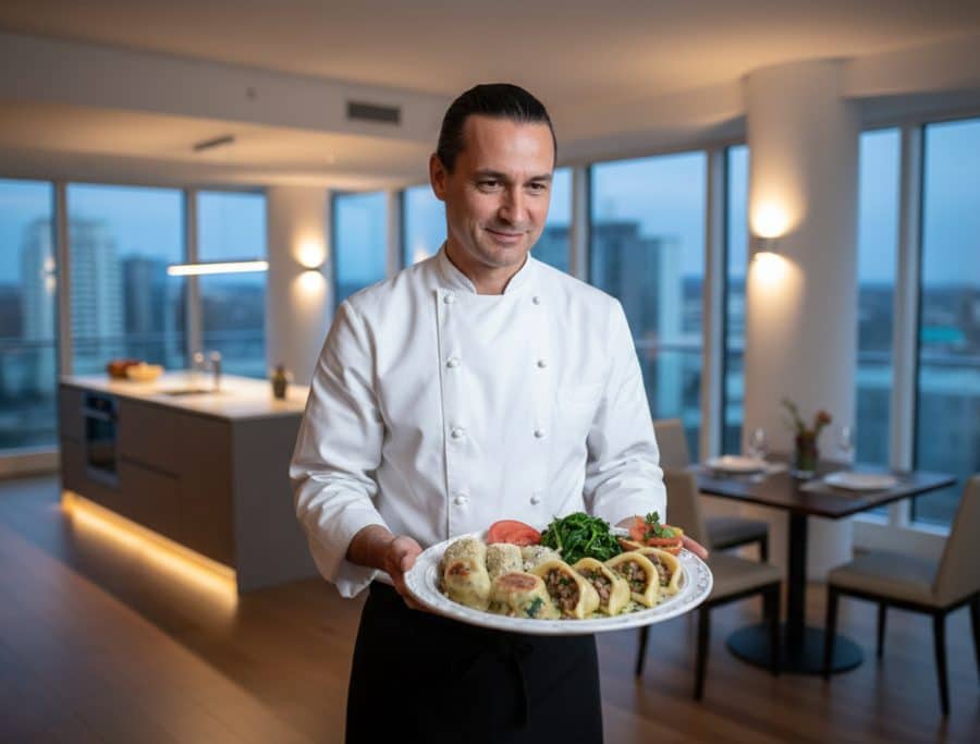 Auf Maultaschen spezialisierter Koch