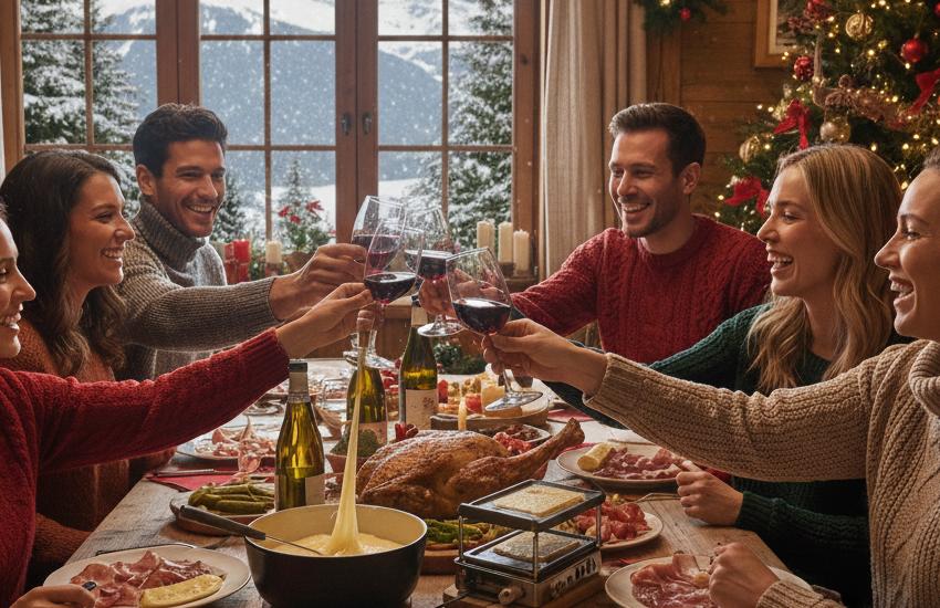 Christmas dinner with friends