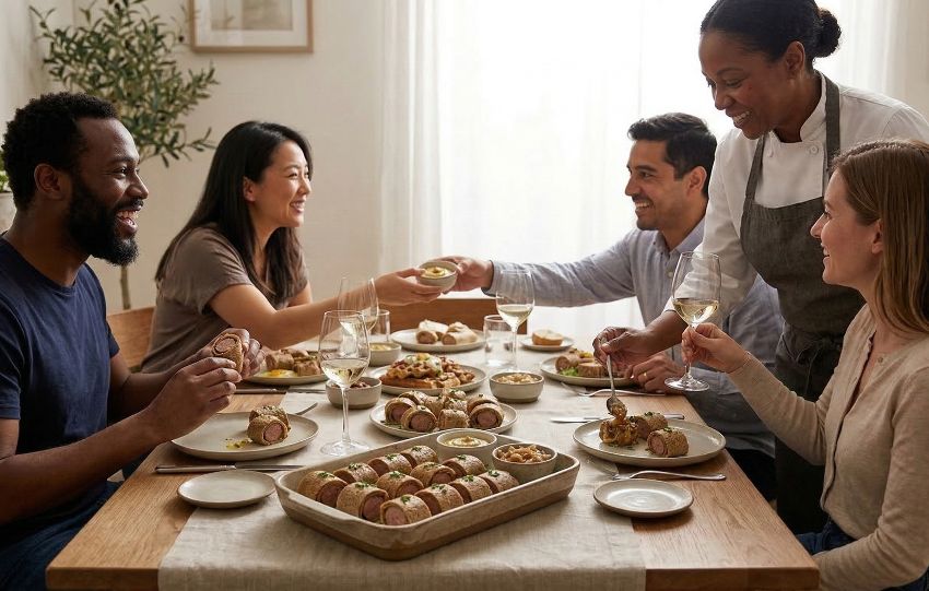 Savourez galette-saucisse préparée par chef privé