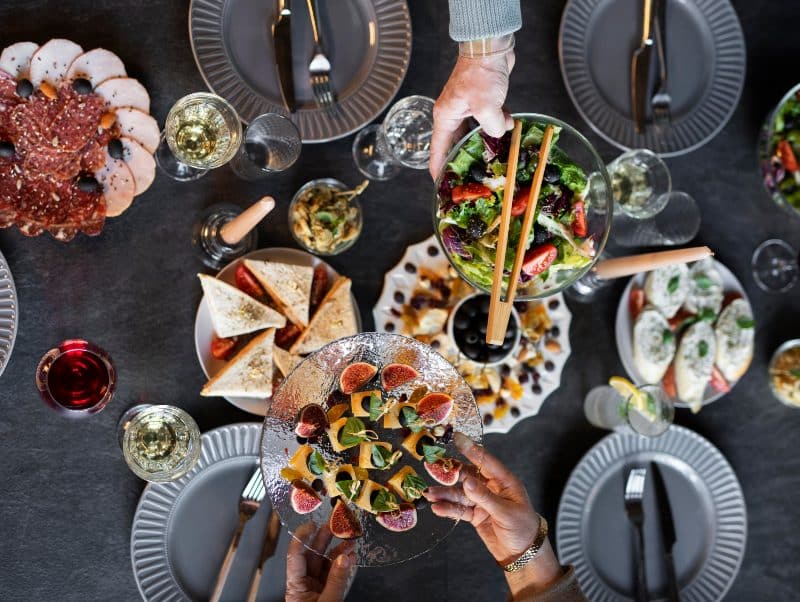 almuerzo para una fiesta de cumpleaños