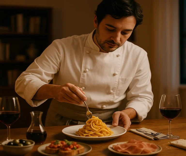 a chef cooking the best italian food in melbourne