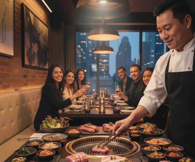 chef cooking korean food in NYC