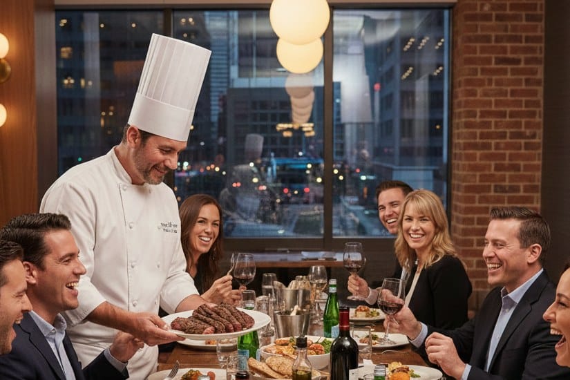 corporate team dinner