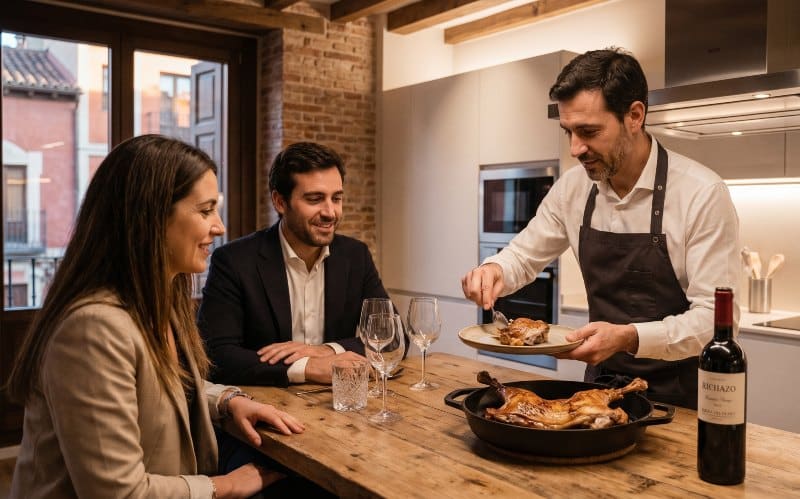 chef especializado en lechazo asado en Valladolid