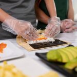 private chef making sushi