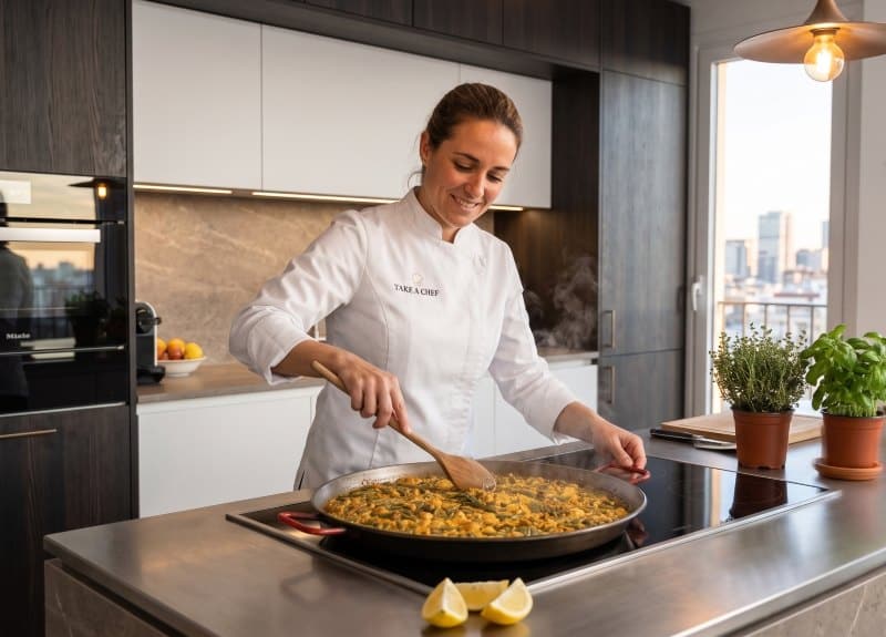Cómo hacer una auténtica paella valenciana paso a paso (receta tradicional de Valencia) chef privado especializado en paella valenciana