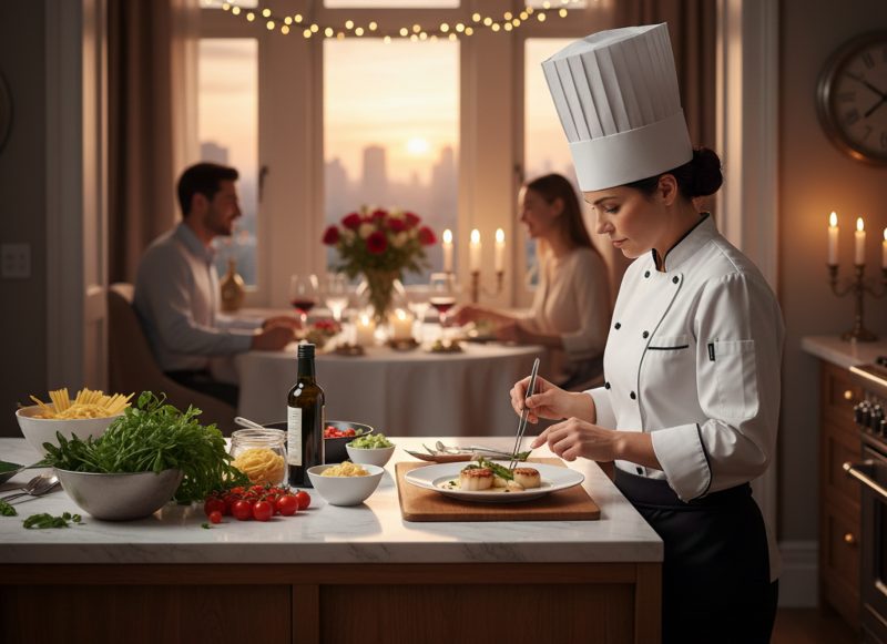 Chef privado para cena romántica en Barcelona
