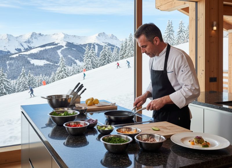 chef prive pendant les vacances au ski