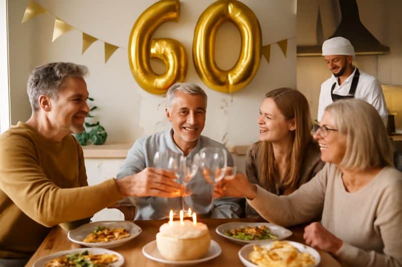 chef privé pour une fête d'anniversaire des 60 ans