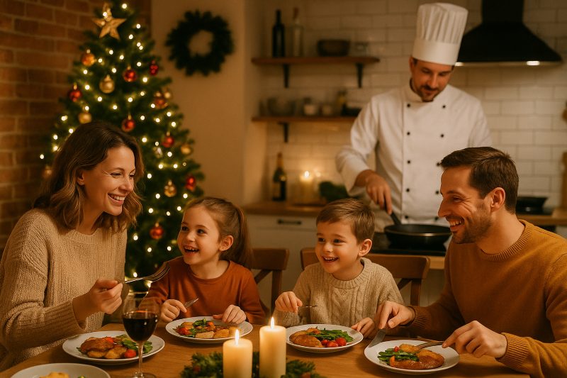 chef profesional como idea de cena navidad