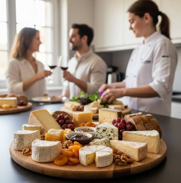 dégustation de fromages à la maison