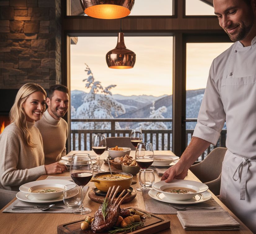 private chef for dinner during ski trip