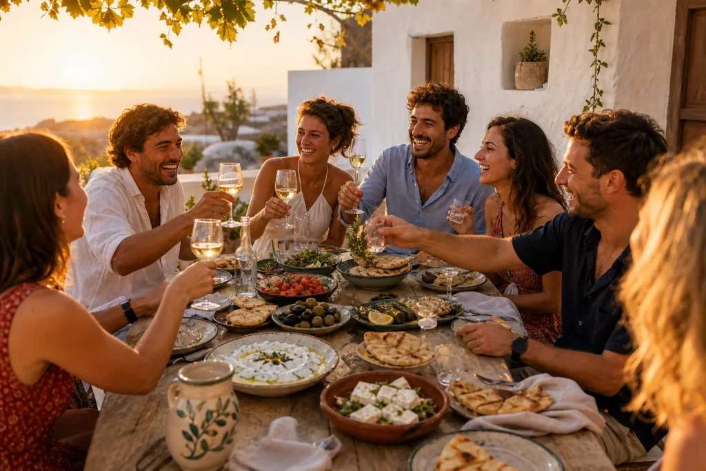 greek-dinner-party-terrace-toast