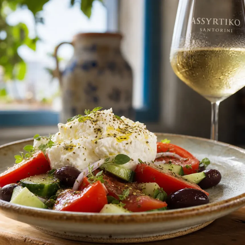 Greek dinner party menu: traditional dishes and hosting tips greek-salad-feta-mousse