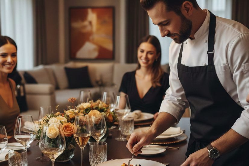 Luxury dinner party