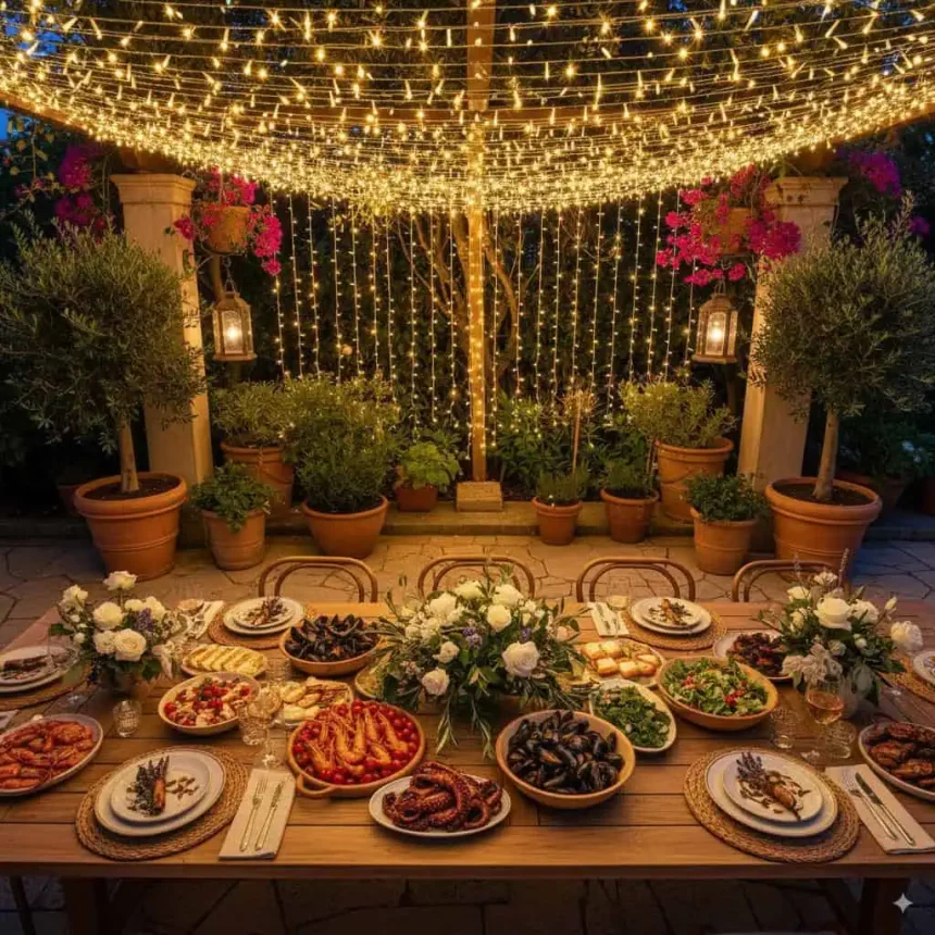 mediterranean theme dinner party 1