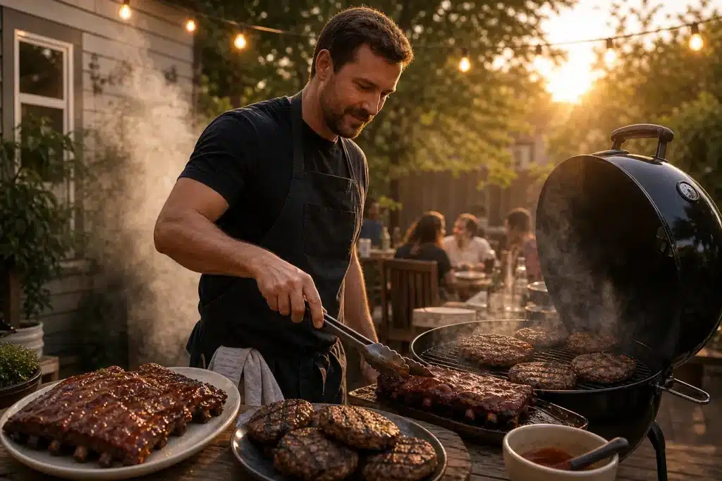 4th of July dinner ideas: planning your Independence Day celebration private-chef-grilling-backyard