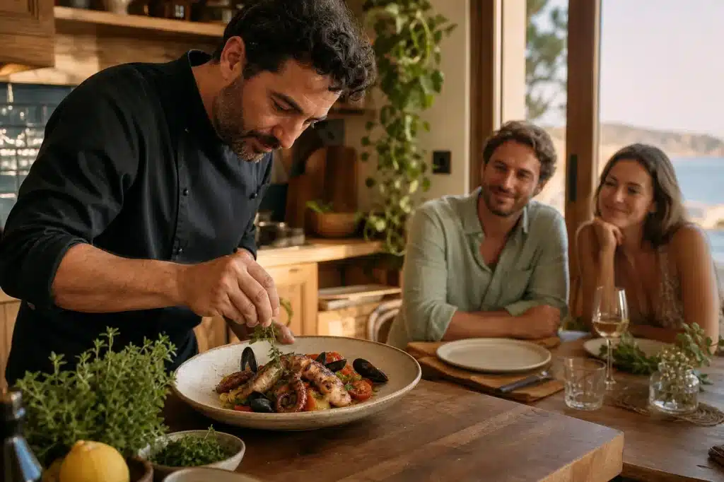 Honeymoon ideas in the US: romantic and unique destinations for 2026 private-chef-plating-mediterranean-dish