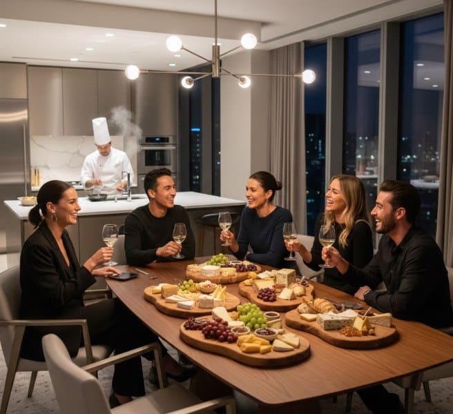 profitez d'une dégustation de fromages à domicile avec un chef privé