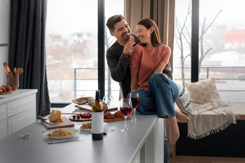 romantisches Abendessen zu Hause