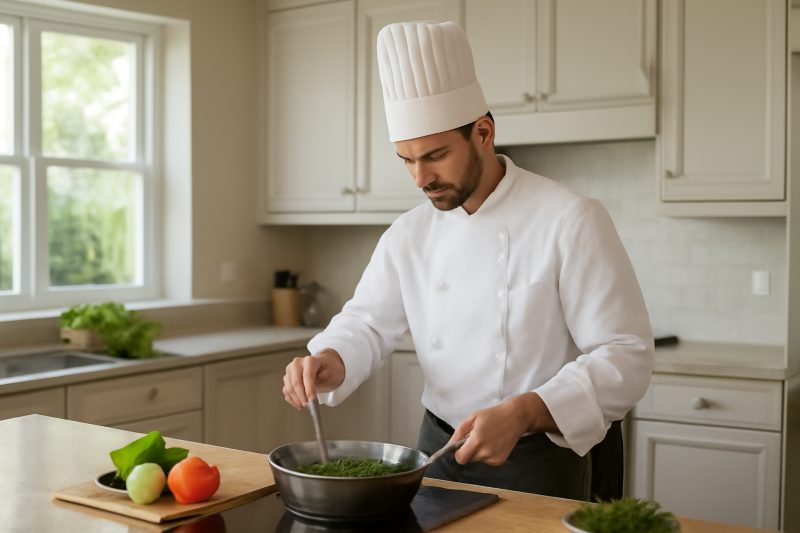 trabajar como cocinero privado