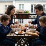 un petit déjeuner familial